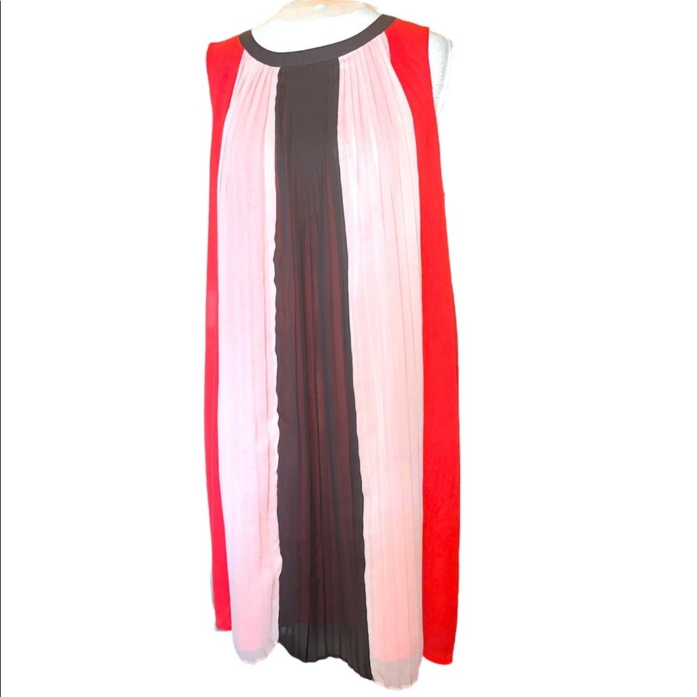 METAPHOR DRESS - WHITE/ORANGE/BLACK